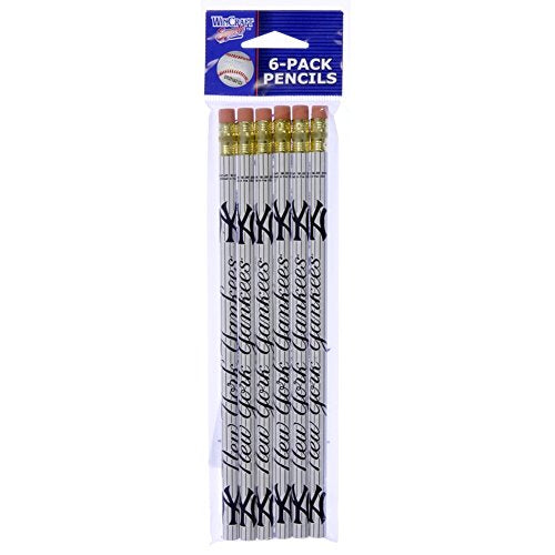 New York Yankees Pencils - 6 Pack in Team Colors