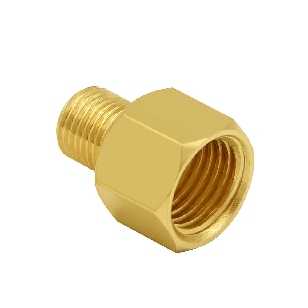 Joywayus 1/4" NPT Female × M10*1.0 Male Thread Brass Pipe Fitting Adapter Connector