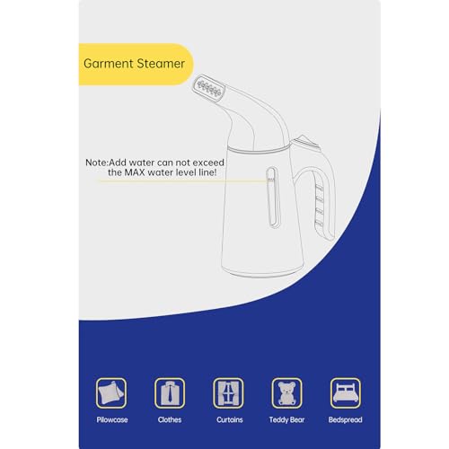 Blesgam Steamer for Clothes 700W, Fast Heat-up in 40S, Clothes Steamer with 120ML Water Tank, 25g/min Strong Penetrating Steam, Handheld Steamer Iron for Travel and Home(GY169)