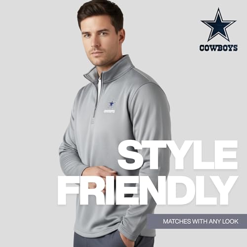 Dunbrooke Men's Royal Buffalo Bills All-Star Tech Quarter-Zip Top - Heather Grey, XX-Large