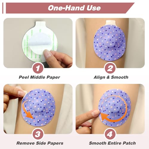 30Pack Waterproof Libre 3 Plus Sensor Covers - Floral Fantasy, Easy-Peel Backing