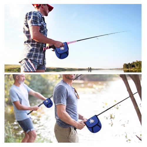Teyva Daily Blue Neoprene Fishing Reel Covers - 3 Pack for 2000-3000 Series Spinning Reels