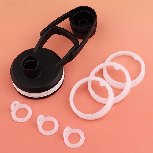 Silicone Seal Gasket Set for Wide Mouth Spout and Chug Lids - 6 Piece
