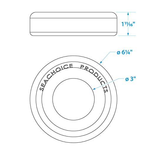 Seachoice Trailer Jack Stand Wheel Stop - One Size, Black, ABS Plastic