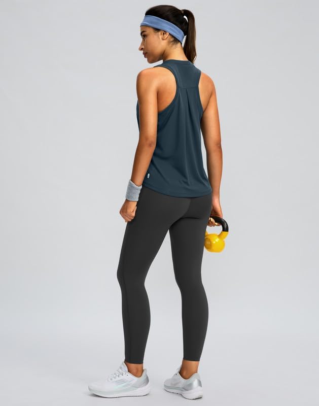 Skiennix Women's Athletic Tank Tops - Racerback Sleeveless Workout Shirts for Yoga & Gym