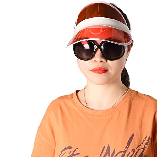 6 Pack UV Protection Sun Visor Hats - Lightweight & Breathable