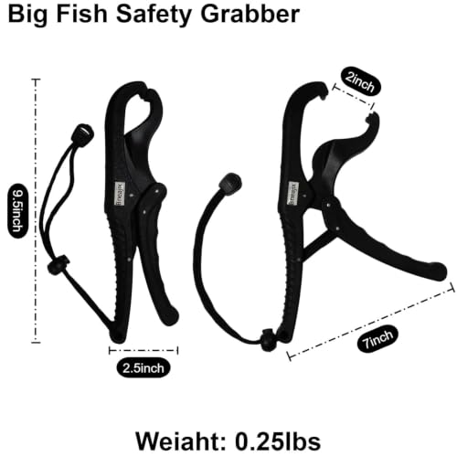 Floating Fishing Lip Gripper Tool with Lanyard - 9.5 Inch