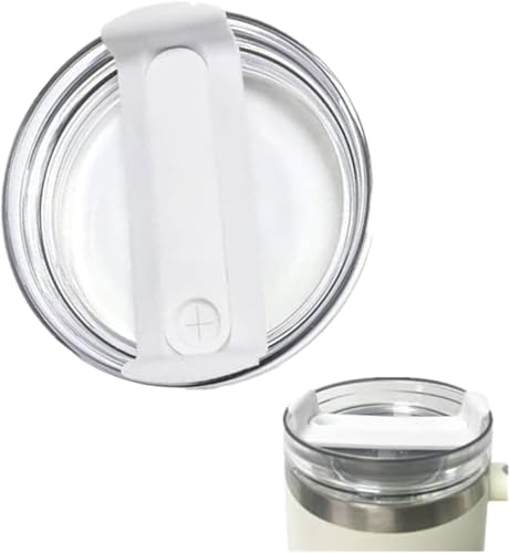 STRAMIOR 2-Pack Replacement Lid for 40 oz Stanley Quencher Tumbler White (Splash-Resistant)