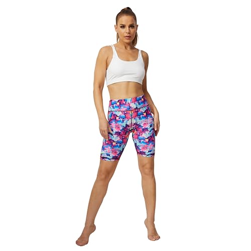 Workout Biker Shorts for Women - Athletic Leggings XX-Large Crazy Collage