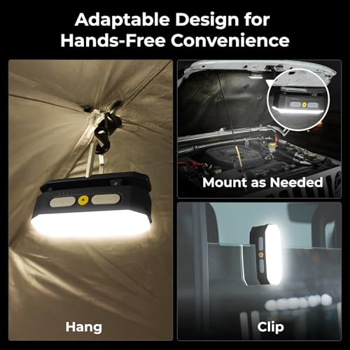BougeRV AL01 Movable Area Light Lantern, 3200mAh USB-C Rechargeable, 5 Brightness Modes
