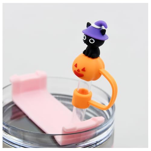 Reusable Straw Cover Caps for 30/40oz Tumblers - 10mm Halloween Set D