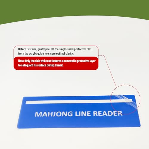 Mahjong Line Finder 4-Pack - Dark Blue Card Guide & Accessories