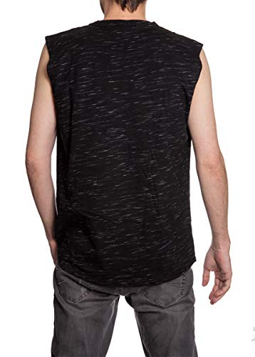 NHL Men's Team Logo Space Dyed Cotton Sleeveless T-Shirt - Large / Pittsburgh Penguins
