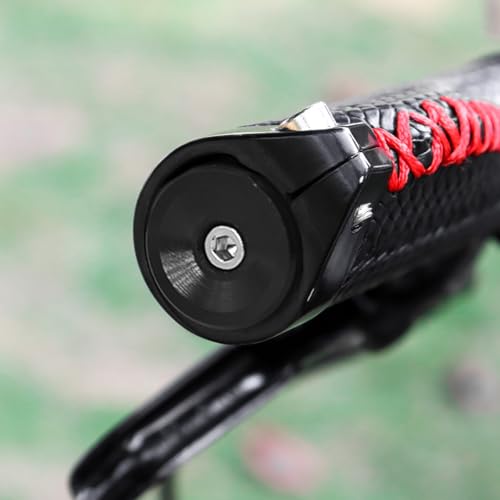 Bicycle Bar End Plugs - Aluminum Handlebar Caps 23.3mm - Black