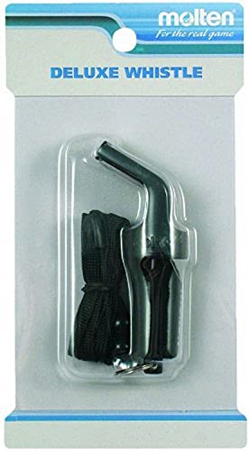 Deluxe Pea-less Whistle with Lanyard - Black