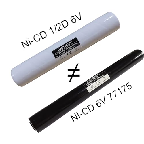 GSUIVEER 1 Pack Ni-CD 6V 2500mAh Rechargeable Battery for Streamlight Maglite Flashlights
