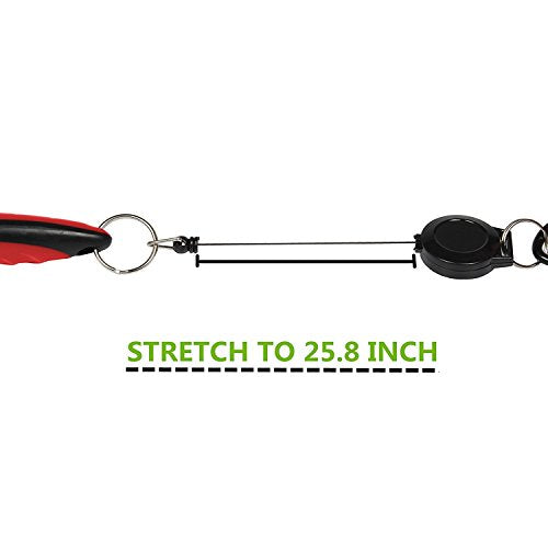 Golf Club Brush & Groove Cleaner - Red & Black - 2 Ft Retractable