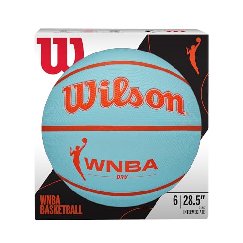 Wilson WNBA DRV Outdoor Basketball - Size 6 28.5", Deep Channels, All-Surface Cover