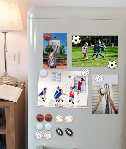 Baseball Refrigerator Magnets - 12 Pcs 3D Craft Decoration