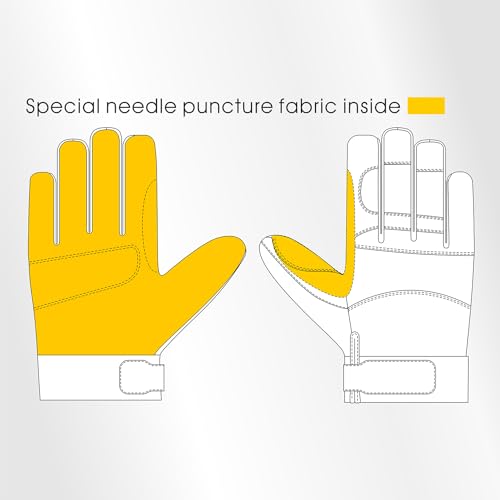 Needle Puncture & Thorn Proof Gloves,Level 3 Needlestick Resistant Work gloves for Garden & Animal Handling
