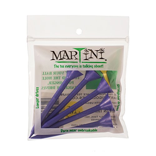 Durable 3-1/4" Martini Golf Tees - 5 Pack, Purple