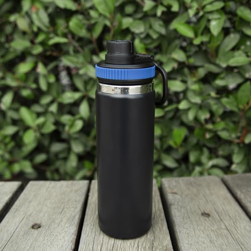 Spout Lid for Hydro Flask Wide Mouth Water Bottles - Black & Grey
