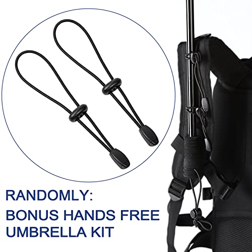 G4Free 46-Inch Large Ultralight Hiking Umbrella with Silver UV Reflective Coating - Black/Silver