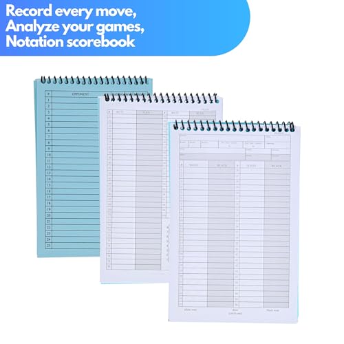 WE Games Ultimate Chess Scorebook 100 Moves - Spiral Bound & Paperback, 50 Games for Clubs & Tournaments