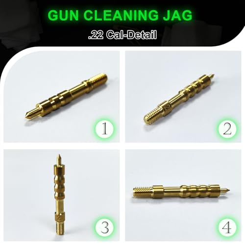 Solid Brass .22 Caliber Gun Jags - 3 Pack Bore Cleaner