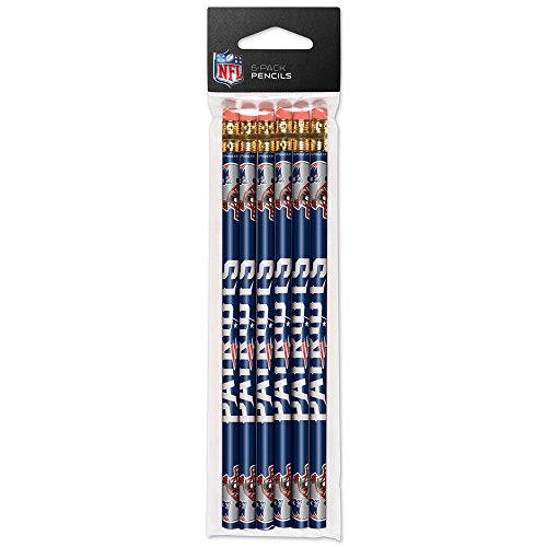 New England Patriots Pencil Set - 6 Colorful Pencils