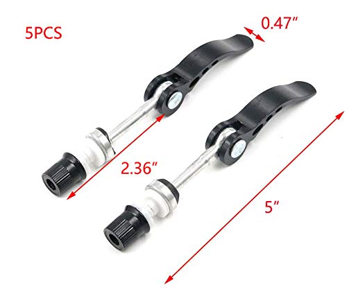 Bike Seat Quick Release Clamp Set - Pack of 5, Adjustable 360°