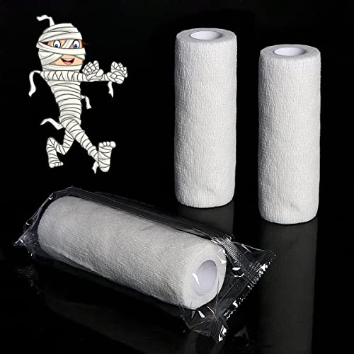 Self-Adhesive Mummy Bandage Wrap - 2 Rolls for Halloween Costumes