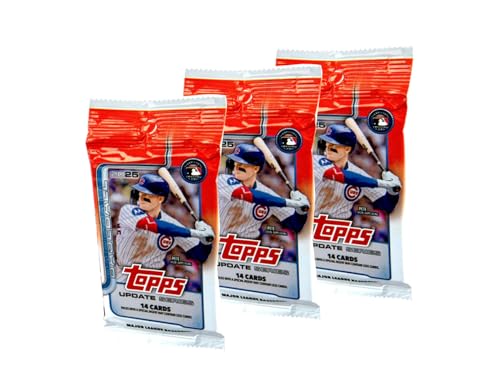 2025 Baseball Trading Cards - 3 Retail Packs, 14 Cards Each