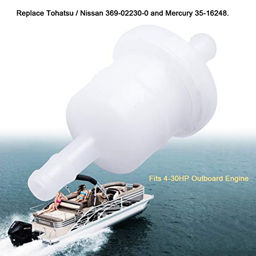 In-Line Fuel Filter for Mercury, Tohatsu, Nissan Outboard Engines