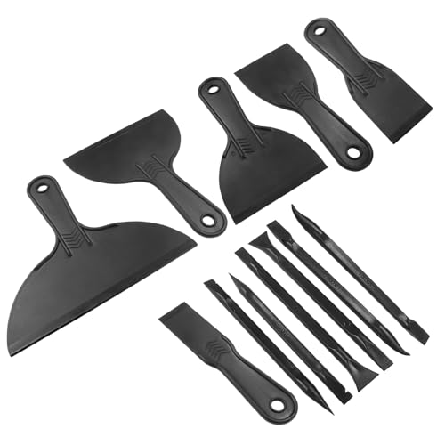 Murtenze 12PCS Plastic Putty Knife Set, Multipurpose Spackle Knife, Scrapers, 3D Printing, Wallpaper, Drywall, Polypropylene Handle