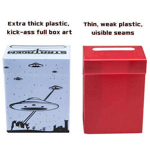 Big Box Card Deck Box with Divider - Light Green - UFO