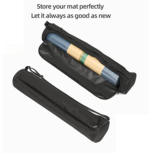 Yoga Mat Bag for Travel - Adjustable Full-Zip Pouch - Black
