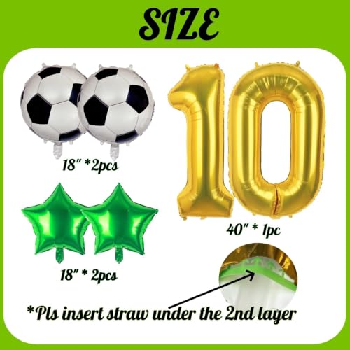 Soccer Balloons 10th Birthday Party Decorations Supplies for Boy
