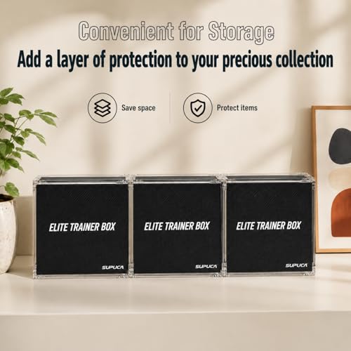 Supuca ETB Protector Case / 1 - 5mm Acrylic Display Box for Sealed Trading Card Collections