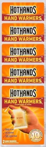 Hand Warmers - 10 Count Pack of 5 Warmers for Outdoor Use