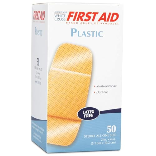 Large Adhesive Bandages - 2" x 4" - Pack of 50 - Latex Free