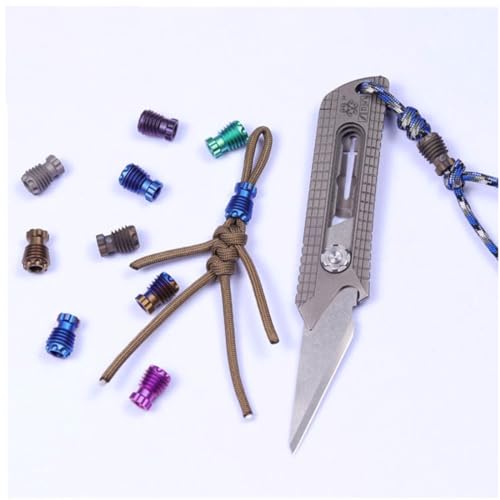 Titanium Paracord Lanyard Beads with Variation T-Grey for Knife Zipper Jewelry