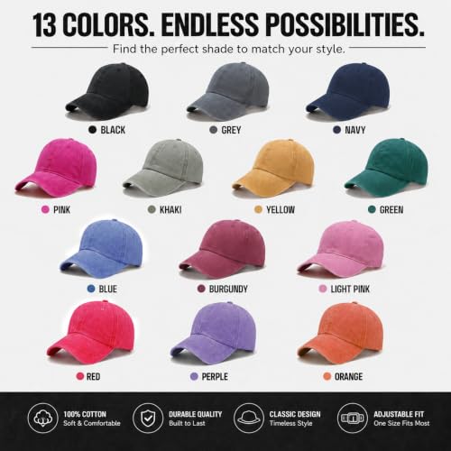 Kryxelia Rose Red Washed Baseball Cap - Adjustable Low Profile Dad Hat