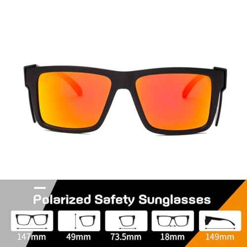 Polarized SafetyGlassesZ87 UV400 WorkSunglasses for men ConstructionCarpentryCyclingDIY&Light Industrial Use