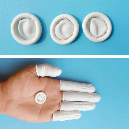 Disposable Latex Finger Cots, Medium Anti-Static Protectors - 300 Pcs/200g
