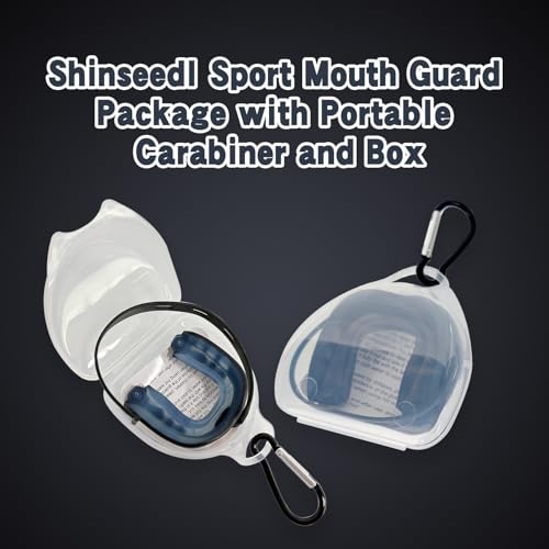 2 Pack Youth Football Mouth Guard with Strap and Case, Adults Sports