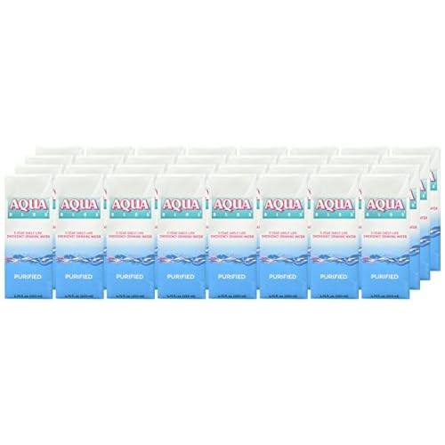 Aqua Blox 200ml Water Supply (32 Pack), 5-Year Shelf Life, Emergency Drinking Water for Disasters, Camping, Earthquake, Floods