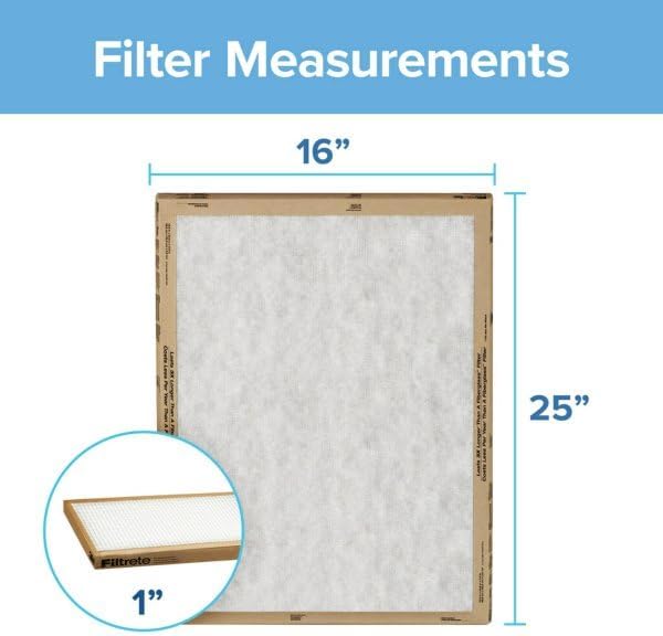 Filtrete 20x25x1 MERV 1 Air Filter Replacement - 6-Pack for HVAC & Furnace
