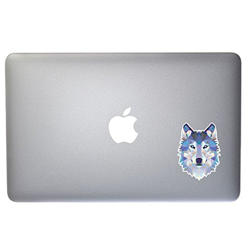 Low Poly Geometric Ice Wolf Vinyl Decal - 4in