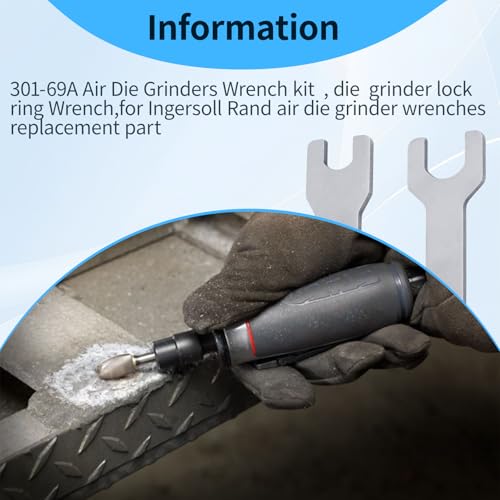 301-69A & 301-69B Pneumatic Die Ginder Wrench Kit,Angle Grinder Wrench Tool Replacement parts,for Ingersoll Rand 301, 302, 307, 308,5102, 5108, and M2 Series Air Die Grinders